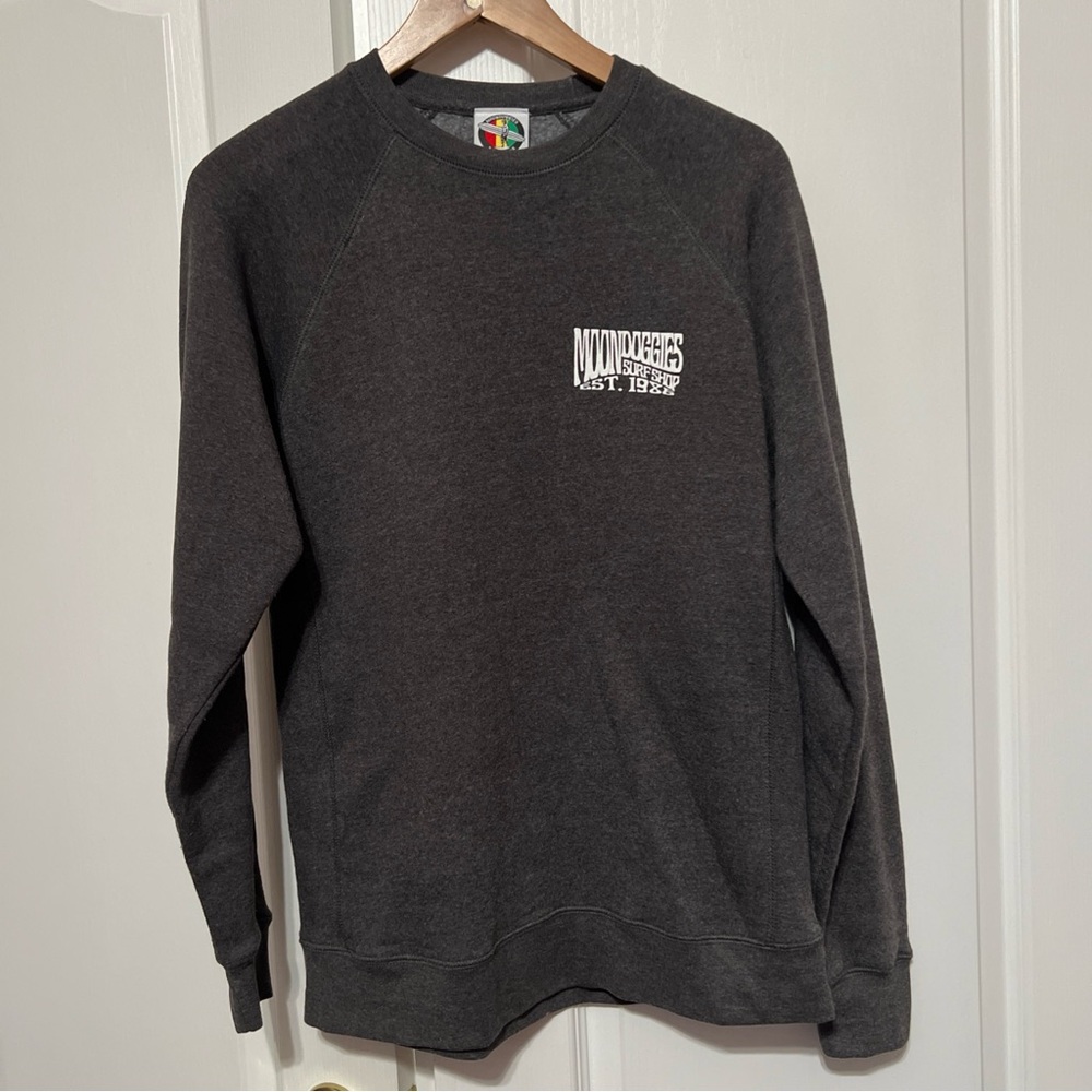 Moondoggies Surf Shop California Gray Sweater MoonDoggies Moon Doggies Medium - Picture 2 of 12